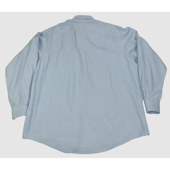 Ermenegildo Zegna Dress Men's Shirt Size 16.5 42 XXL Blue Square Woven Button Up - Picture 10 of 12